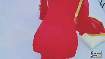 monika honeymoon fuck in sexy red dress
