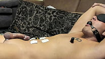 blindfolded and gagged HFO on E-stim torture